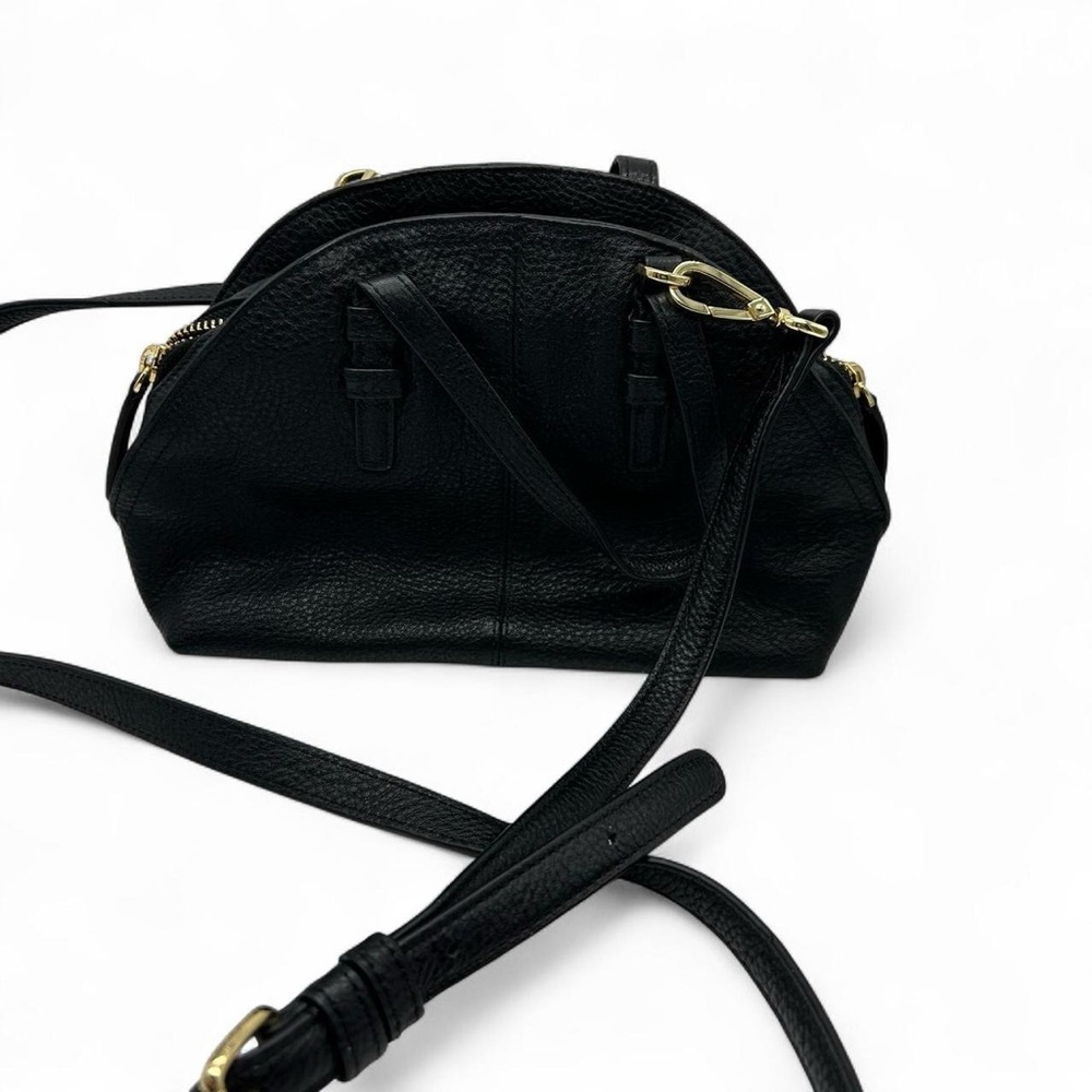 Whimsigoth Vera Bradley Black Leather Floral Crossbody Bag - Picture 5 of 7